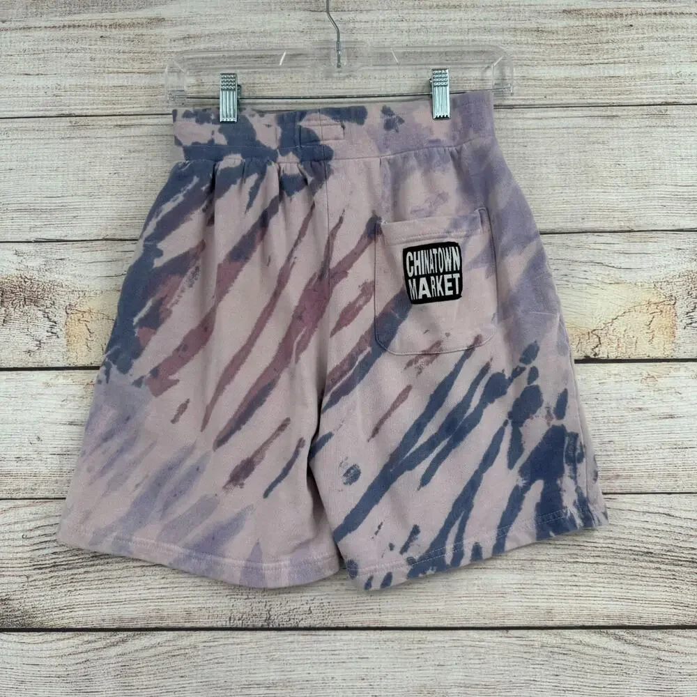 Chinatown Market Tie Dye Sweat Shorts Women's Size Medium Purple/Pink